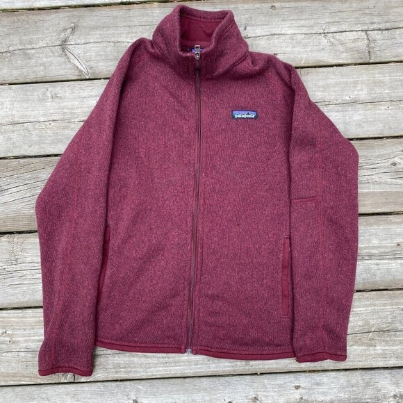 2020 Patagonia Better Sweater Full Zip Fleece Jacket Small Burgandy - Picture 4 of 11